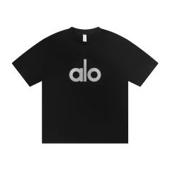 Alο Grey Reflective Font T-shirt