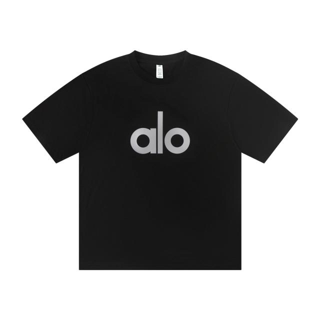 Alο Grey Reflective Font T-shirt