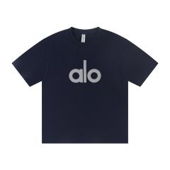 Alο Grey Reflective Font T-shirt