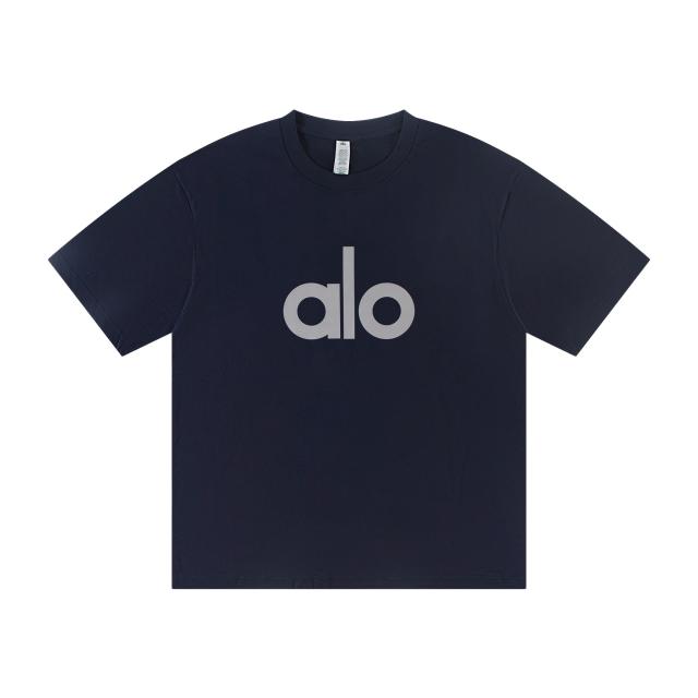 Alο Grey Reflective Font T-shirt