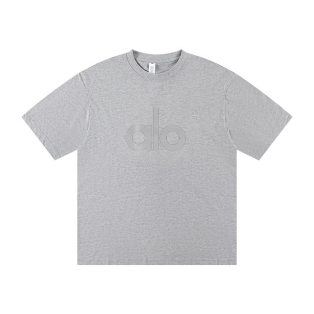 Alο Grey Reflective Font T-shirt