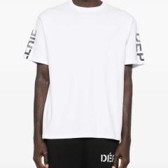 1:1 Quality Horizontal Letter Small French Print Tee
