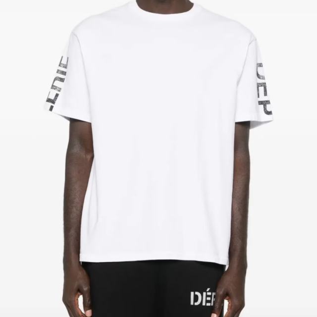 1:1 Quality Horizontal Letter Small French Print Tee