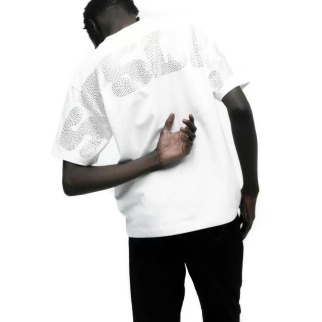 1:1 Top Quality Rhinestone Spider Web Graphic Tee