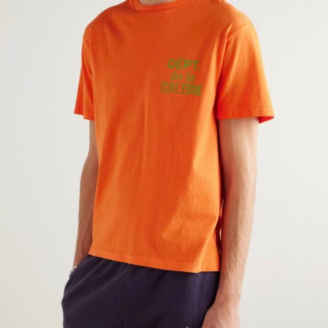 1:1 Quality Orange T-shirt With Green Font