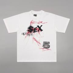 1:1 Top Quality "Sex 5" Abstract Scribble Tee