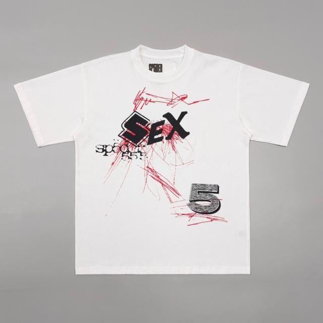 1:1 Top Quality "Sex 5" Abstract Scribble Tee