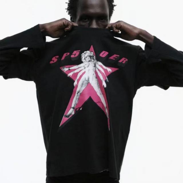1:1 Top Quality Multi-Arm Goddess Pink Star Graphic Tee