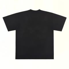 1:1 Top Quality Rhinestone Pink Letter Pink Mesh Print Tee
