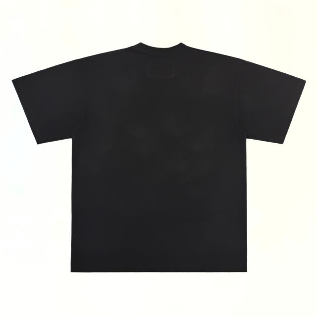 1:1 Top Quality Rhinestone Pink Letter Pink Mesh Print Tee