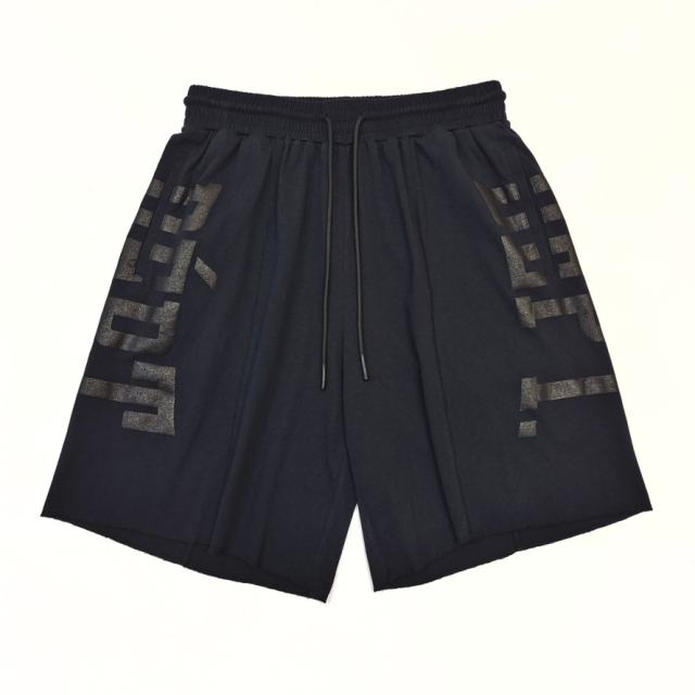 1:1 Top Quality Gallery Dept Black Distressed Logo Sweat Shorts