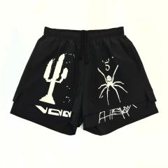 1:1 Quality Version Cactus Spider Graphic Shorts Print Shorts