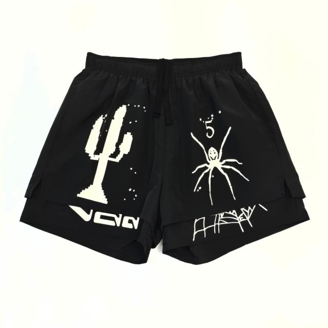 1:1 Quality Version Cactus Spider Graphic Shorts Print Shorts