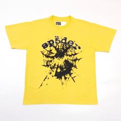 1:1 Top Quality Rhinestone Yellow Fonts Tee