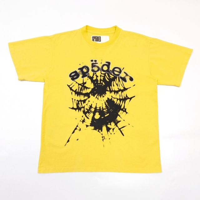 1:1 Top Quality Rhinestone Yellow Fonts Tee