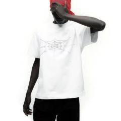 1:1 Top Quality Rhinestone Spider Web Graphic Tee