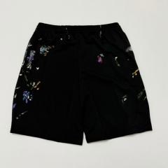 1:1 Top Quality Splattered Ink Distressed Drawstring Shorts