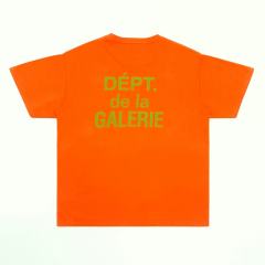 1:1 Quality Orange T-shirt With Green Font