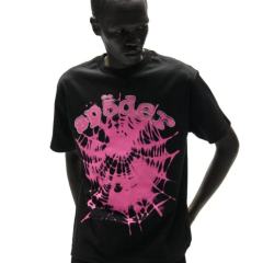 1:1 Top Quality Rhinestone Pink Letter Pink Mesh Print Tee