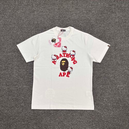 1:1 Quality Bape A Bathing Hello Kitty T-Shirt White Black