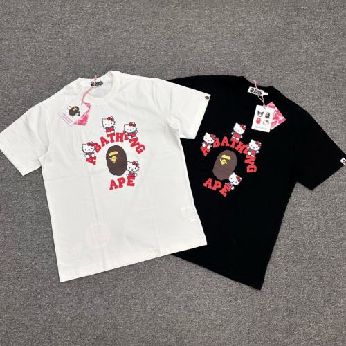 1:1 Quality Bape A Bathing Hello Kitty T-Shirt White Black