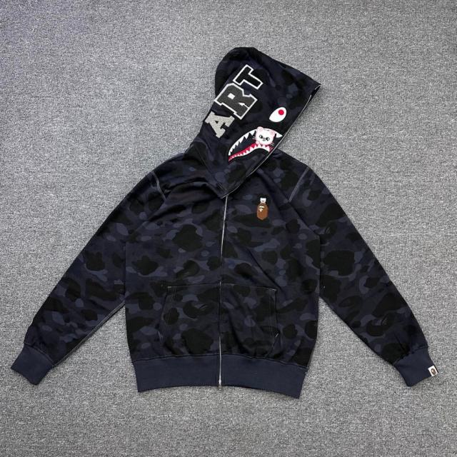[Best Quality] 1:1 BAPE x Stray SEO Kids Changbin Shark Full Zip Hoodie