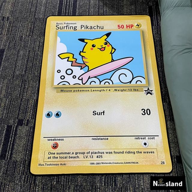 Pokemen Surfing Pikachu Rug