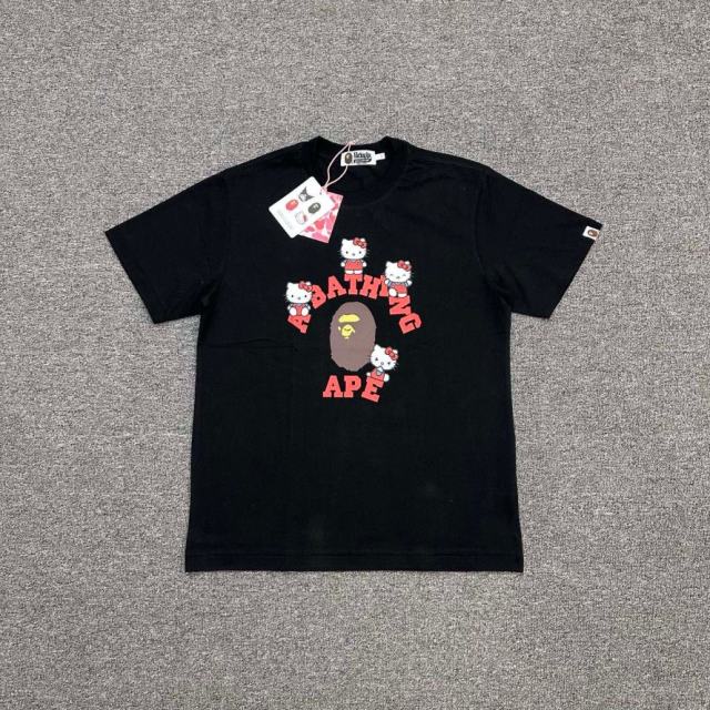 1:1 Quality Bape A Bathing Hello Kitty T-Shirt White Black