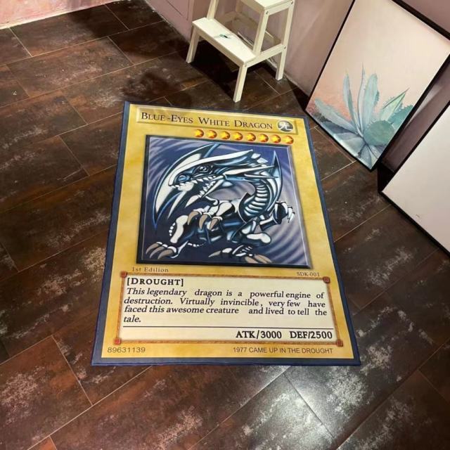 Yu-Gi-Oh! Blue-Eyes White Dragon Card Rug