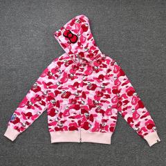 [Best Quality] 1:1 BAPE x Hello Kitty Sanrio Full Zip Hoodie