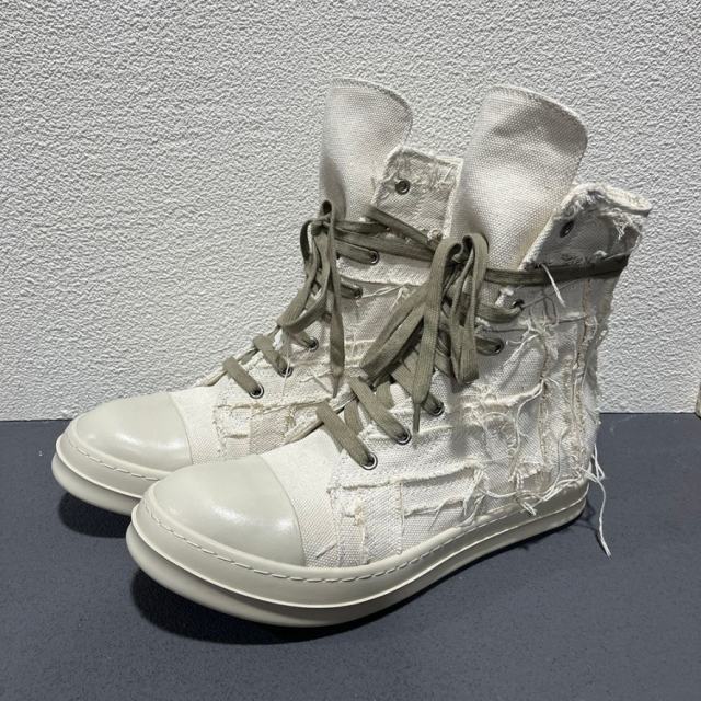 RO Fringe High-Top Canvas Platform Couple Shoes High White (US6-14)