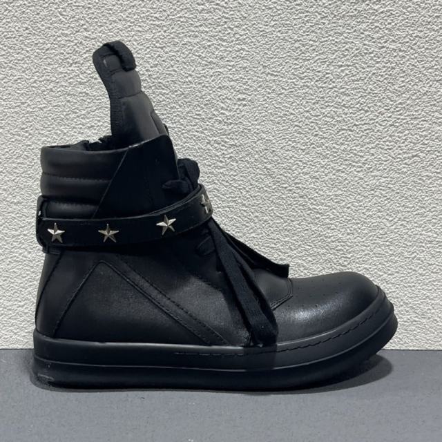 RO Dark Tone Double Zipper Cream Platform High Top Men Shoes (US6-14)
