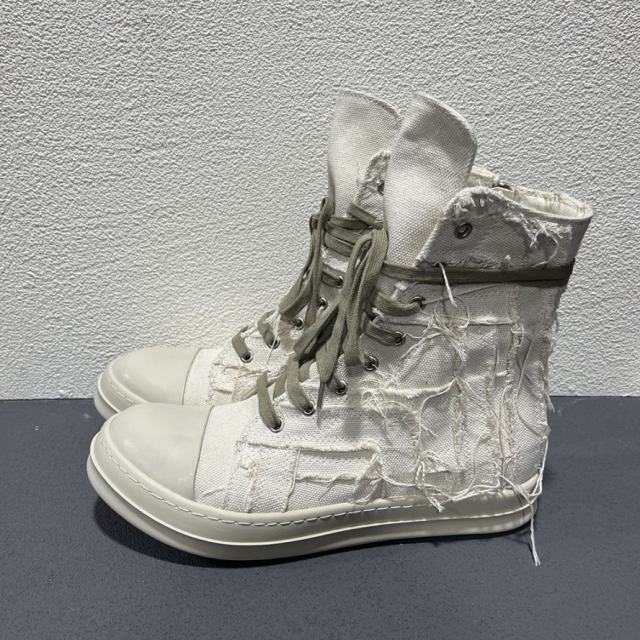 RO Fringe High-Top Canvas Platform Couple Shoes High White (US6-14)