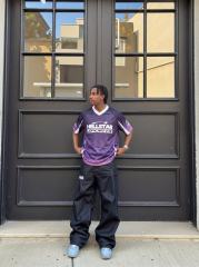 Purple And Black Skull Mesh Jersey Tee 29043145