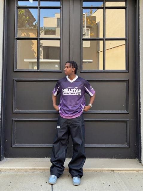 Purple And Black Skull Mesh Jersey Tee 29043145