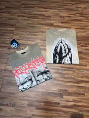 Laugh And Cry Double Face Prayer Print Washed Tee 2 colors 29043140