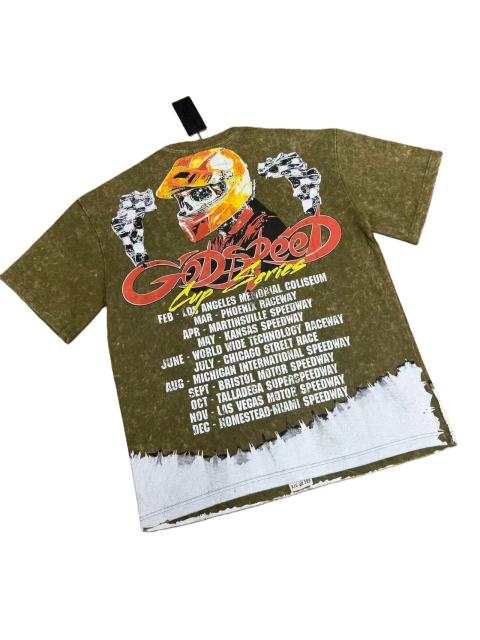 Skeleton Racing Print Washed Version Tee 2 colors 28696498