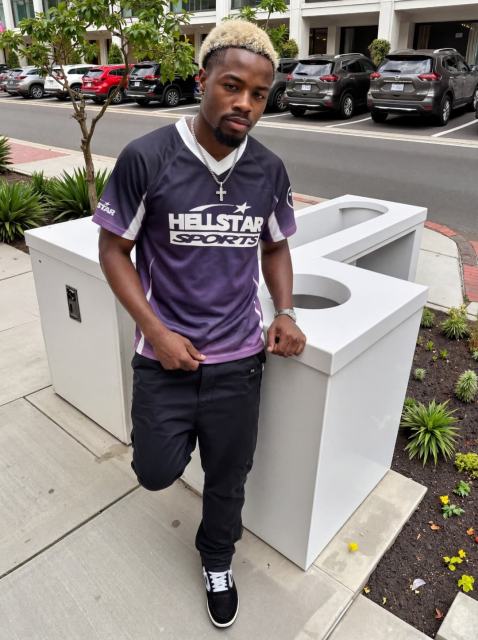 Purple And Black Skull Mesh Jersey Tee 29043145