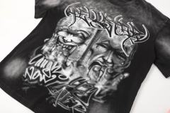 Laugh And Cry Double Face Prayer Print Washed Tee 2 colors 29043140