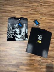 Dark Paris Eiffel Tower Print Washed Tee 2 colors 29043139