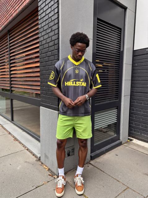 Black And Yellow No.11 Mesh Jersey Tee 29043141