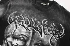 Laugh And Cry Double Face Prayer Print Washed Tee 2 colors 29043140