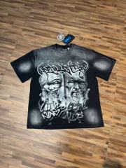 Laugh And Cry Double Face Prayer Print Washed Tee 2 colors 29043140