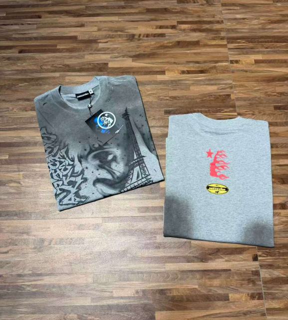 Dark Paris Eiffel Tower Print Washed Tee 2 colors 29043139