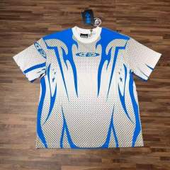 Flame Mesh Print Oversized Jersey Style T-shirt 2 colors 29032868