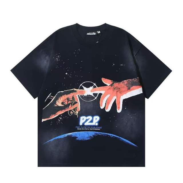 P2P The Path to Paradise  Galaxy Print Streetwear T-shirt 29033334