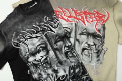 Laugh And Cry Double Face Prayer Print Washed Tee 2 colors 29043140