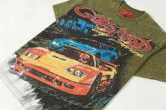 Skeleton Racing Print Washed Version Tee 2 colors 28696498