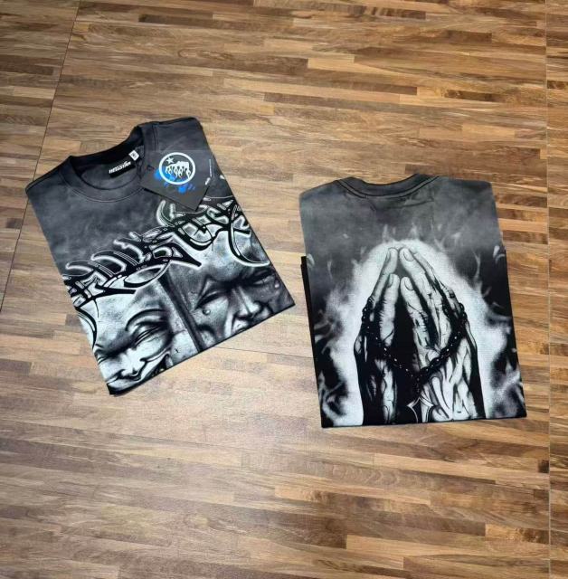 Laugh And Cry Double Face Prayer Print Washed Tee 2 colors 29043140