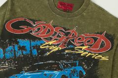 Skeleton Racing Print Washed Version Tee 2 colors 28696498